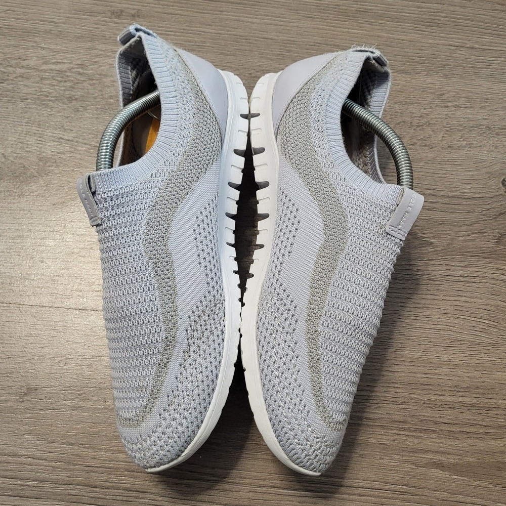 Cole Haan Zerogrand Stitchlite Women 8.5 Light Gray Knit Slip On Sneaker Comfort